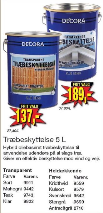 Harald Nyborg Decora træbeskyttelse tilbud