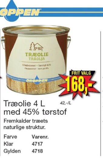 Harald Nyborg Droppen træolie tilbud