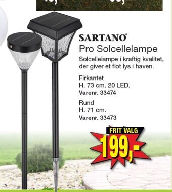 Harald Nyborg Sartano solcellelampe tilbud