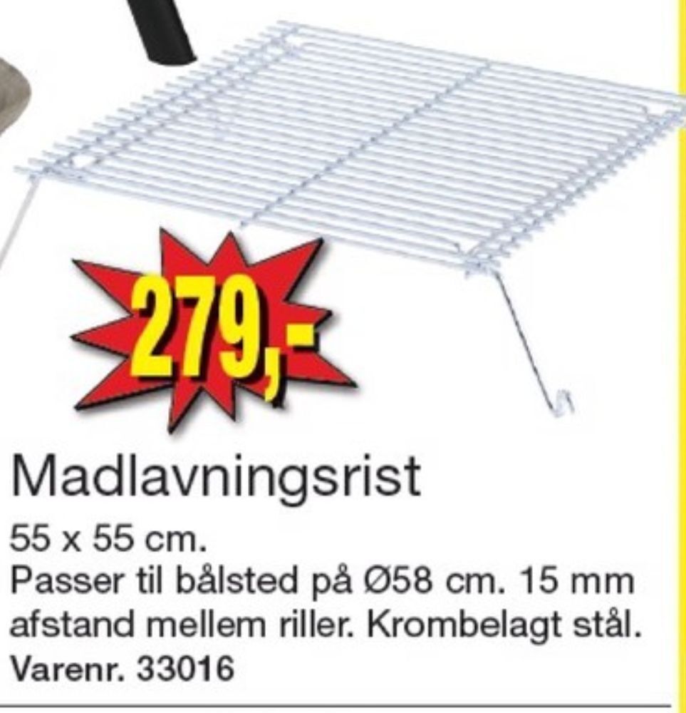 Ukendt grillrist tilbud hos Harald
