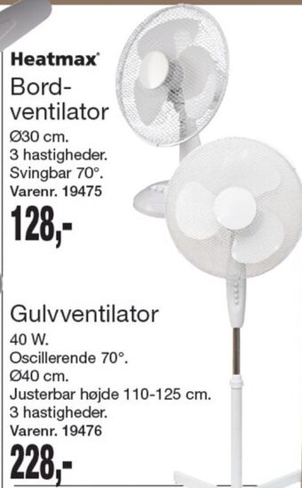 Harald Nyborg Heatmax ventilator tilbud