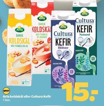 Netto Arla koldskål eller Cultura Kefir 1 liter. tilbud
