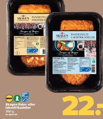 Netto Skagen fiske- eller laksefrikadeller tilbud