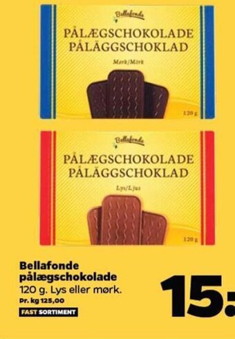 Netto Bellafonde pålægschokolade tilbud