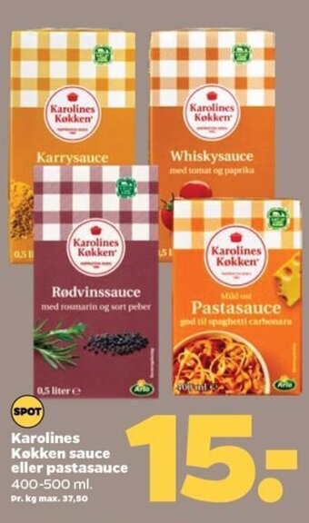 Netto Karolines Køkken sauce eller pastasauce tilbud