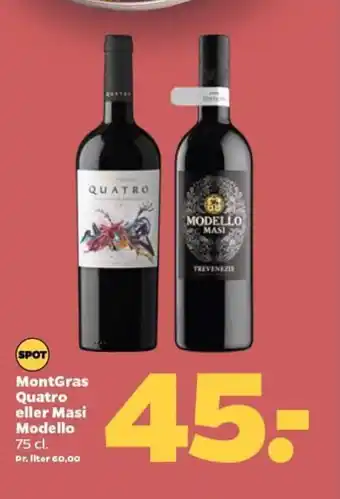 Netto MontGras Quatro eller Masi Modello tilbud