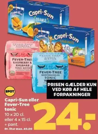 Netto Capri-Sun eller Fever-Tree tonic tilbud