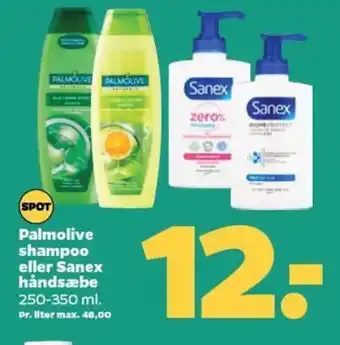 Netto Palmolive shampoo eller Sanex håndsæbe tilbud
