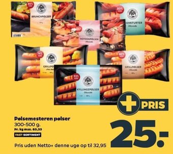 Netto Pølsemesteren pølser tilbud