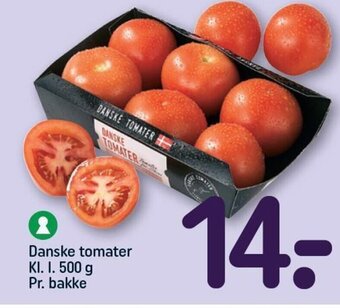 REMA 1000 Danske tomater KI. I. 500 g Pr. bakke tilbud