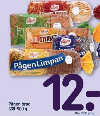 REMA 1000 Pågen brød 330-900 g tilbud