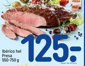 REMA 1000 Ibérico hel Presa 550-750 g tilbud