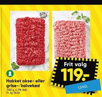 Bilka Hakket okse- eller grise-/ kalvekød tilbud