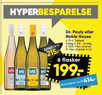 Bilka Dr. pauly eller noble house tilbud