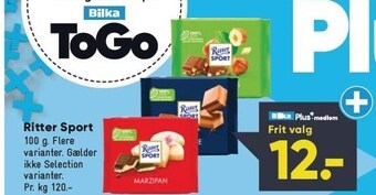 Bilka Ritter sport tilbud