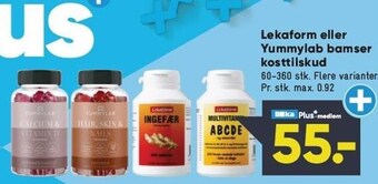 Bilka Lekaform eller yummylab bamser kosttilskud tilbud