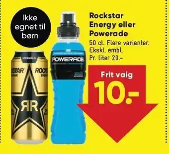 Bilka Rockstar energy eller powerade tilbud