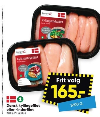 Bilka Dansk kyllingefilet eller- inderfilet tilbud
