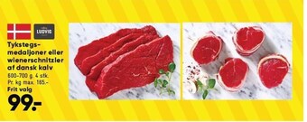 Bilka Tykstegsmedaljoner eller wienerschnitzler af dansk kalv tilbud
