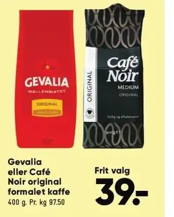 Bilka Gevalia eller café noir original formalet kaffe tilbud