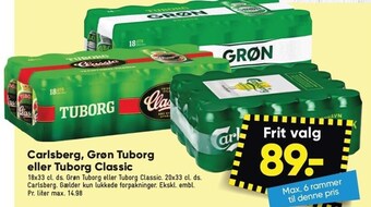 Carlsberg, grøn tuborg eller tuborg classic