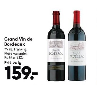 Bilka Grand vin de bordeaux tilbud