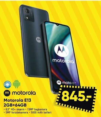 Bilka Motorola e13 2gb+64gb tilbud
