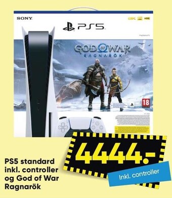 Bilka Ps5 standard inkl. controller og god of war ragnarök tilbud
