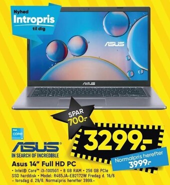 Bilka Asus 14´´ full hd pc tilbud