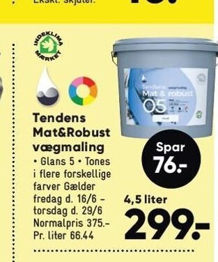 Bilka Tendens mat&robust vægmaling tilbud