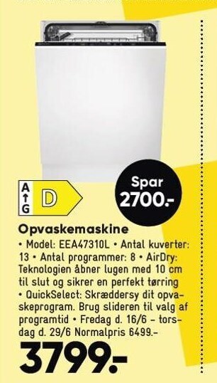 Bilka Opvaskemaskine tilbud