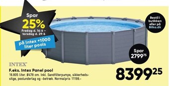 Bilka Intex panel pool tilbud
