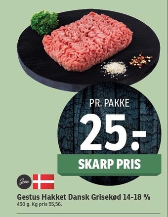 SPAR Gestus hakket dansk grisekød 14-18% tilbud