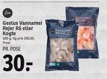 SPAR Gestus vannamei rejer rå eller kogte tilbud