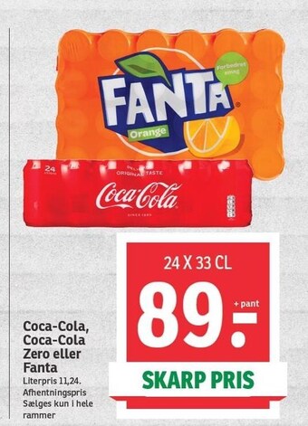 SPAR Coca-cola, coca-cola zero eller fanta tilbud