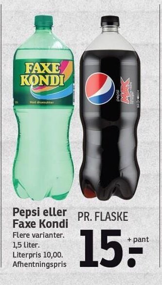 SPAR Pepsi eller faxe kondi tilbud