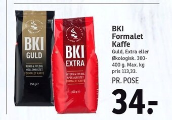 Bki formalet kaffe