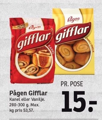 SPAR Pågen gifflar tilbud