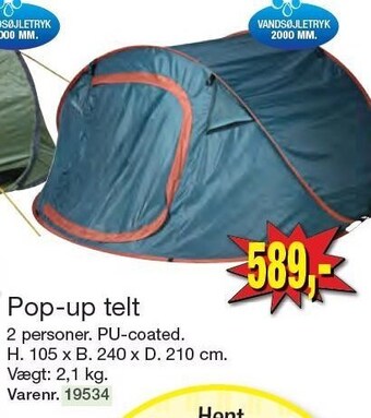 Harald Nyborg Pop-up telt tilbud