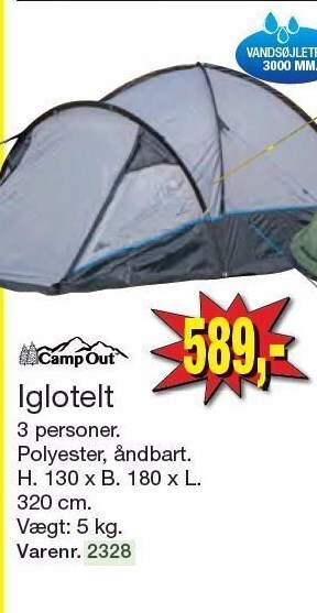 Harald Nyborg Campout iglotelt tilbud