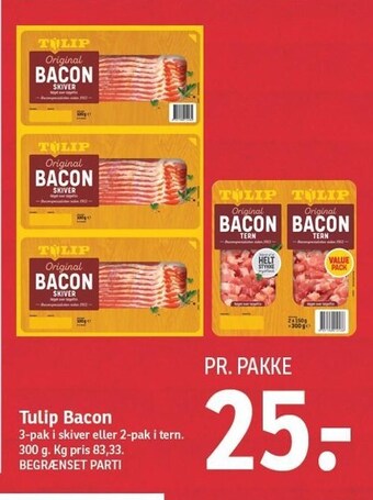 SPAR Tulip bacon tilbud