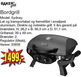 Harald Nyborg Baker grill bordgrill tilbud