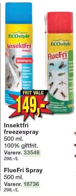 Harald Nyborg Insektfri freezespray eller fluefri spray tilbud