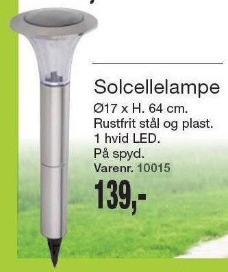 Harald Nyborg Solcellelampe tilbud