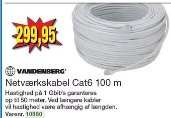 Vandenberg netværkskabel cat6 100 m