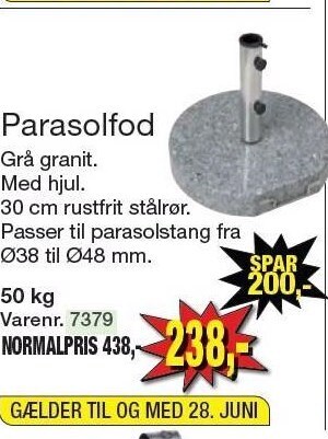 Harald Nyborg Parasolfod tilbud