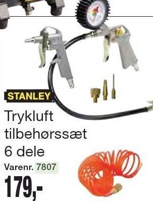 Harald Nyborg Stanley trykluft tilbehørssæt 6 dele tilbud