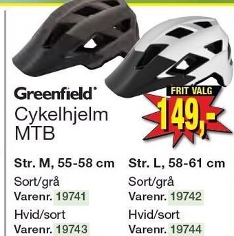 Harald Nyborg Greenfield cykelhjelm mtb tilbud