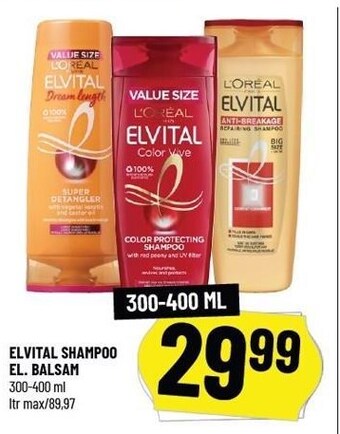 Løvbjerg Elvital shampoo el. balsam tilbud