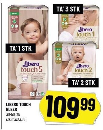Løvbjerg Libero touch bleer tilbud